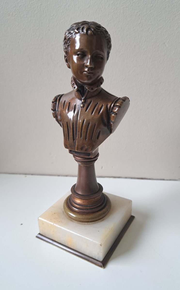petit buste en bronze d'Henri IV enfant attribué à F.J.Borio 