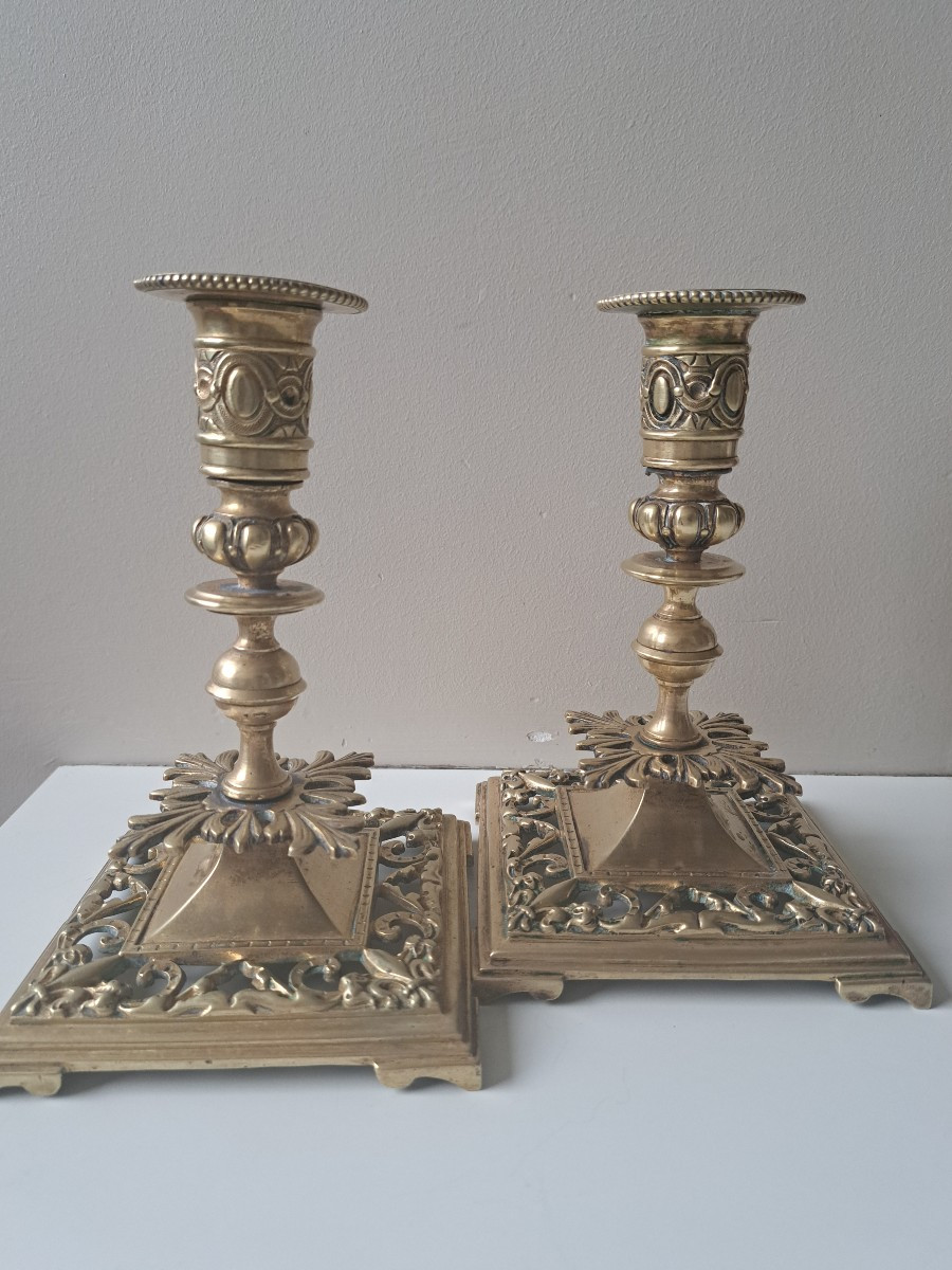 paire de bougeoirs Charles X-photo-4