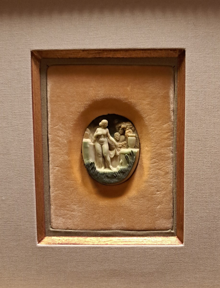 Framed Cameo "susanna And The Elders"