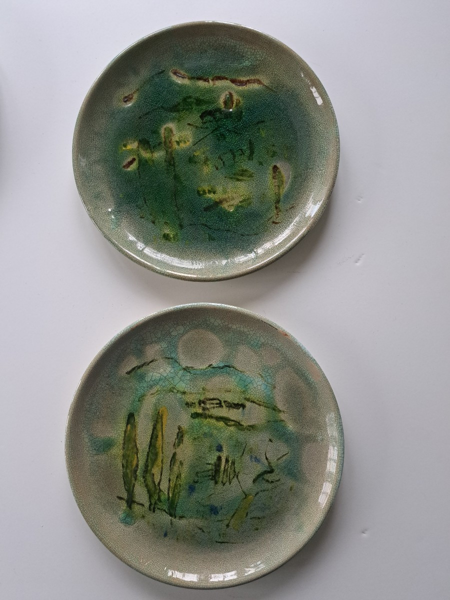 10 assiettes plates signées Wertel-photo-4