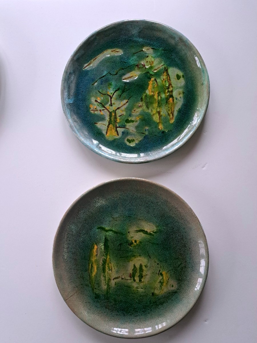 8 assiettes plates signées Wertel-photo-3