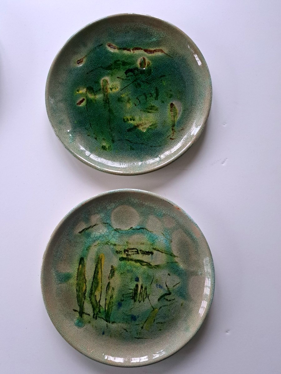 8 assiettes plates signées Wertel-photo-4