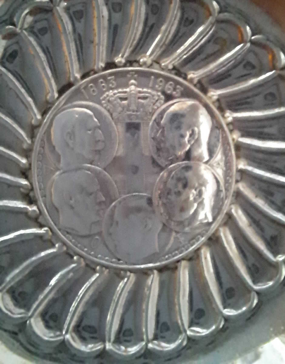 taste vin en argent massif à décor des souverains grecs-photo-1