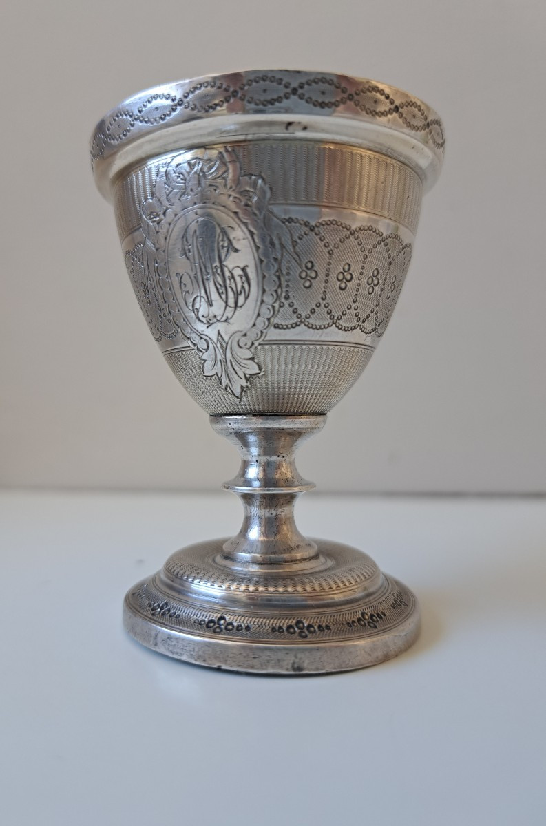 Solid Silver Egg Cup By François Nicoud, Paris Silversmith