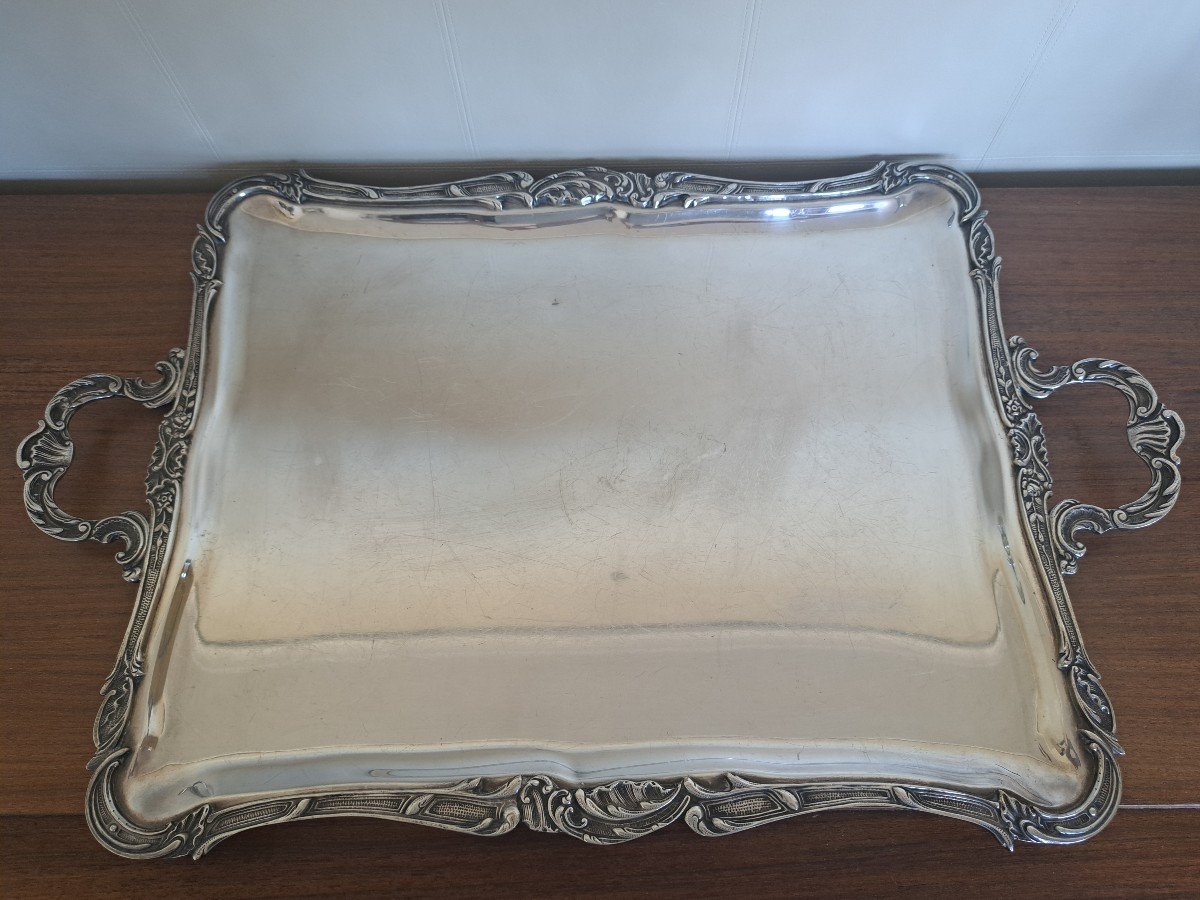 service a thé et à café en métal argenté de style Louis XV-photo-7