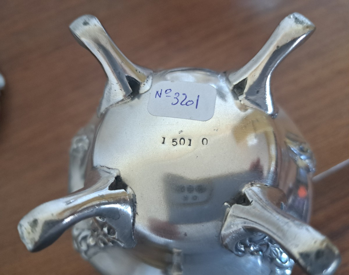 service a thé et à café en métal argenté de style Louis XV-photo-6