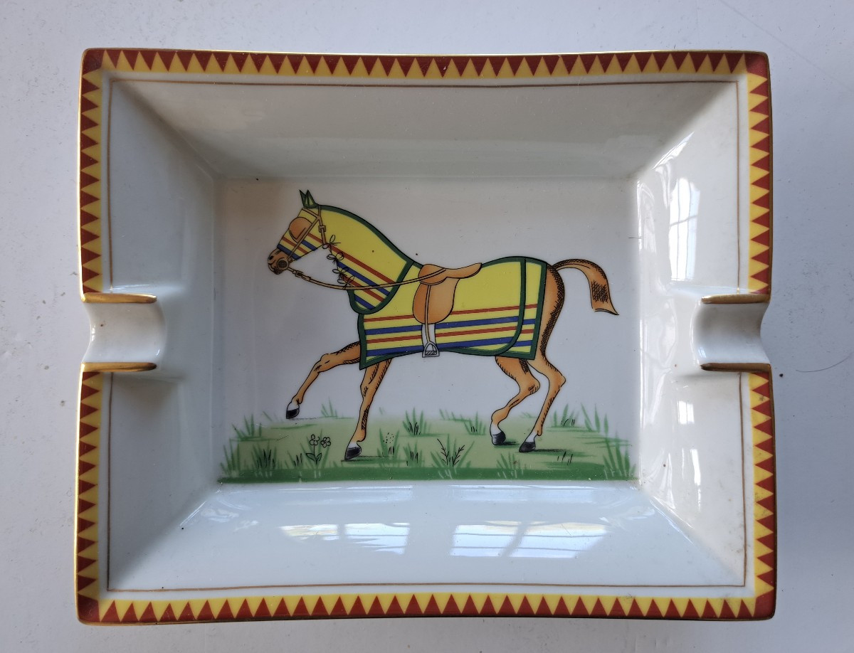 Ashtray Hermes Horse With Cover-photo-2