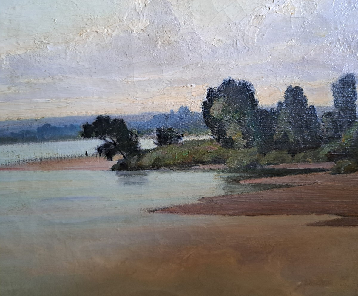 huile sur toile de Claude Rousseau (1876-1955) Port Boulet-photo-3