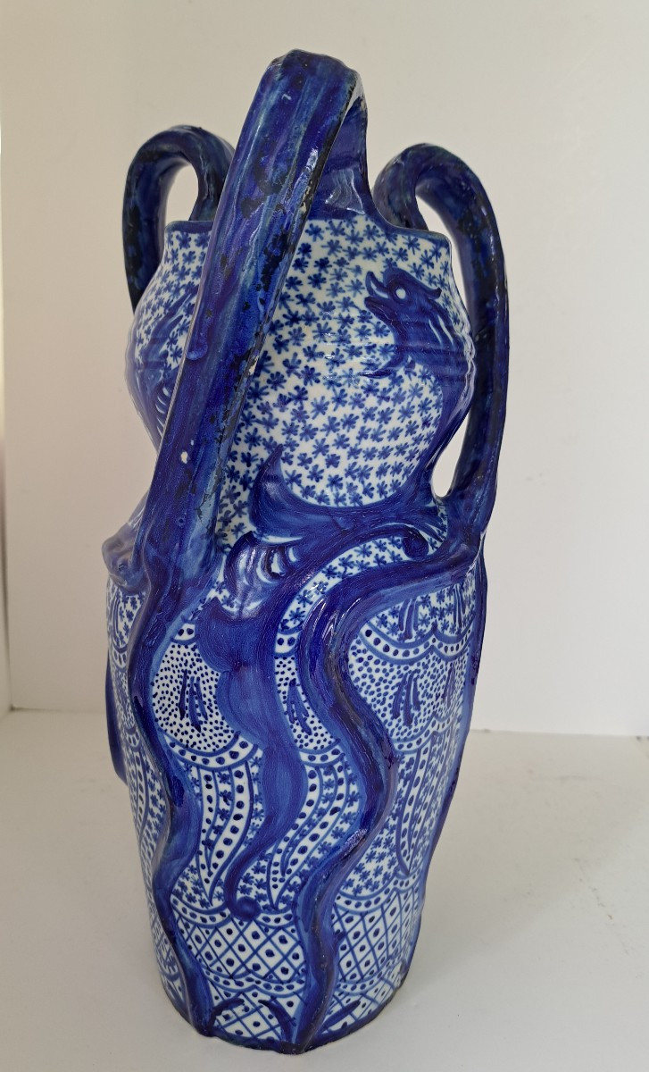 Belgian Art Nouveau Vase By Leo Maes Vereenooghe-photo-3
