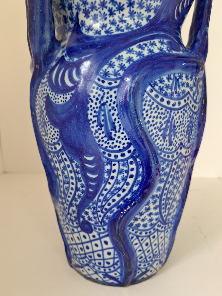 Belgian Art Nouveau Vase By Leo Maes Vereenooghe-photo-4