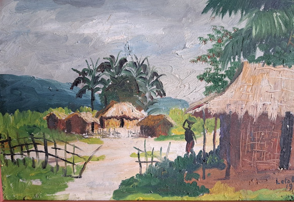 peinture de Noel Letolo 1958 école de Poto Poto-photo-2
