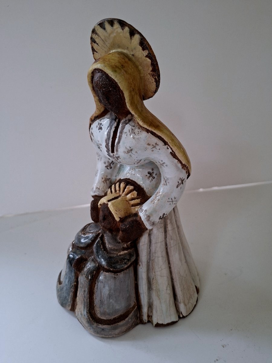 Vierge à l'Enfant en céramique année 70-photo-3
