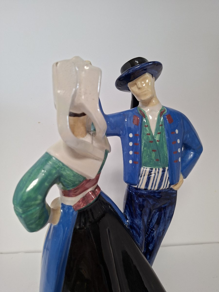 Henriot, A Breton Dance Couple From Quimper-photo-2