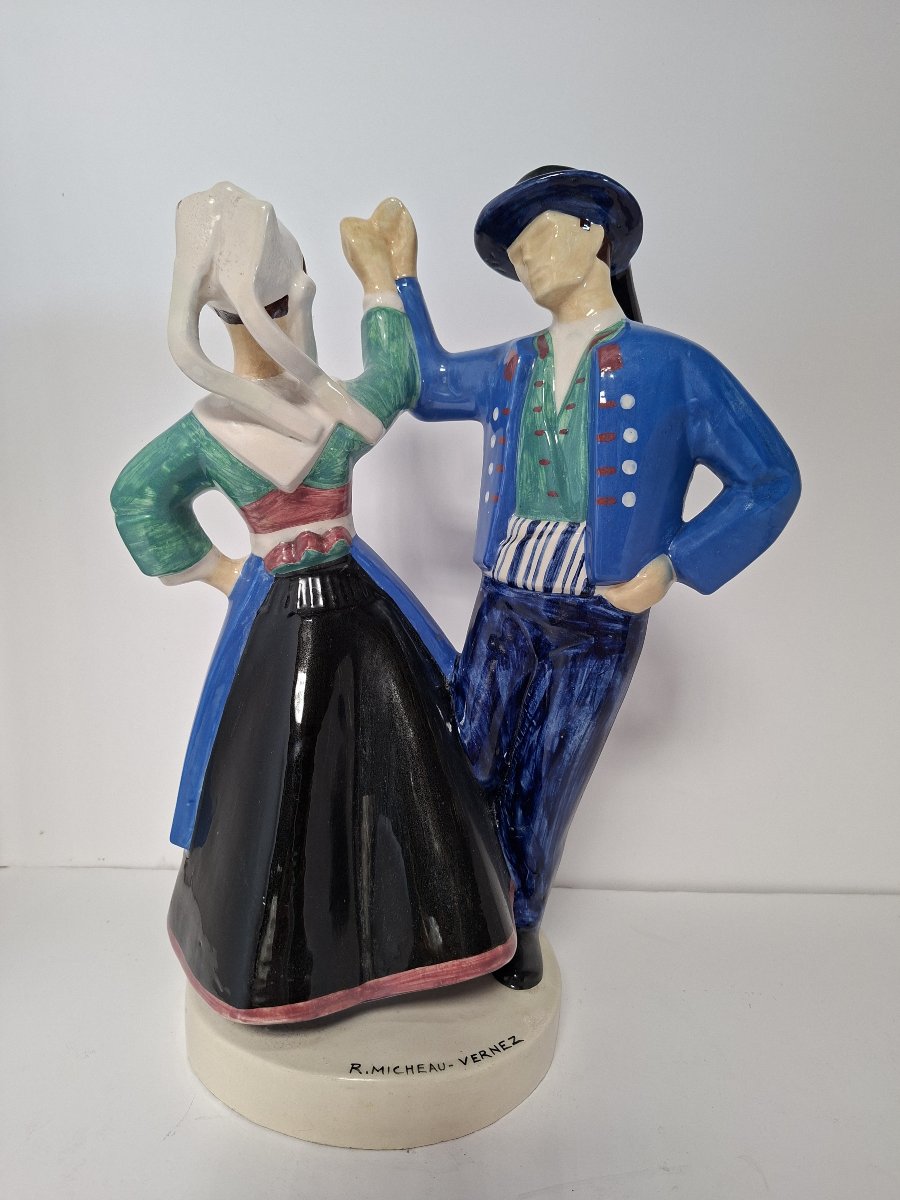 Henriot, A Breton Dance Couple From Quimper
