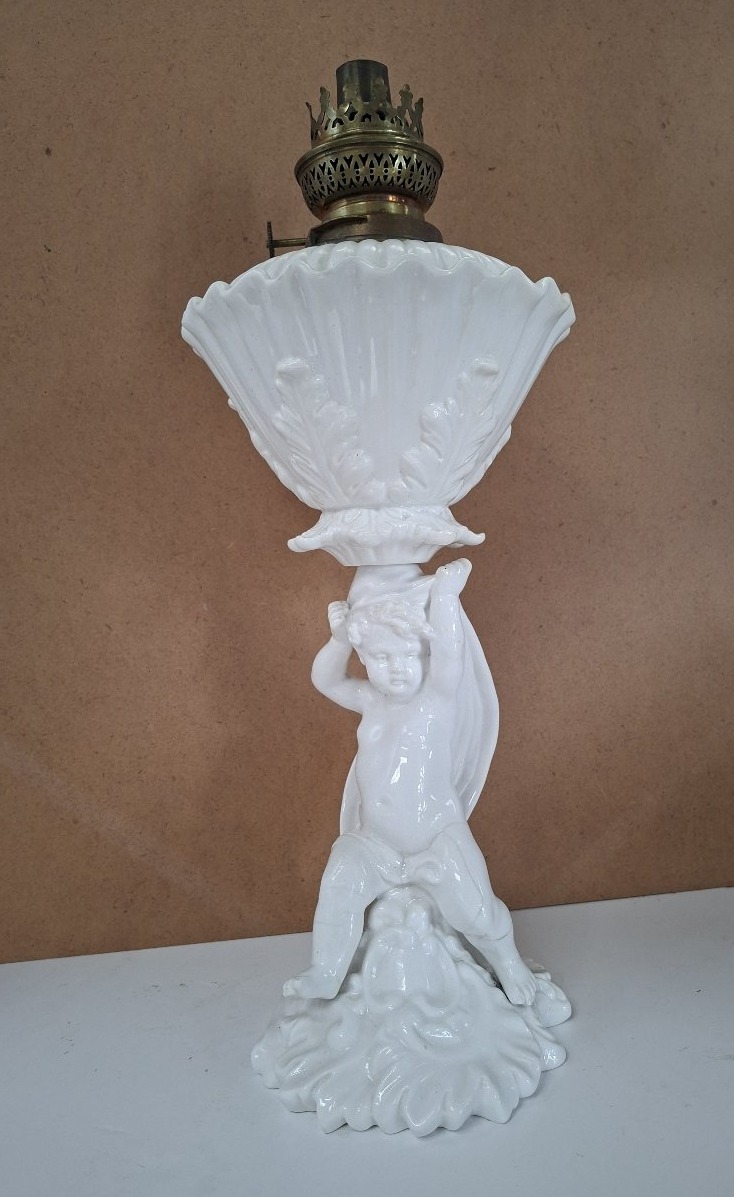 Copeland Porcelain Kerosene Lamp 