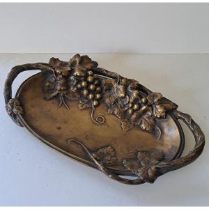Coupe vide poche en bronze patiné signé Alfred Bouny