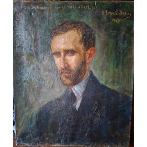 Oil Portrait On Canvas By E. Lennet-debay