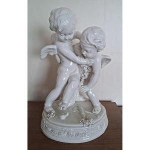 Group Of Capodimonte Porcelain Cherubs Based On A Design By Falconnet