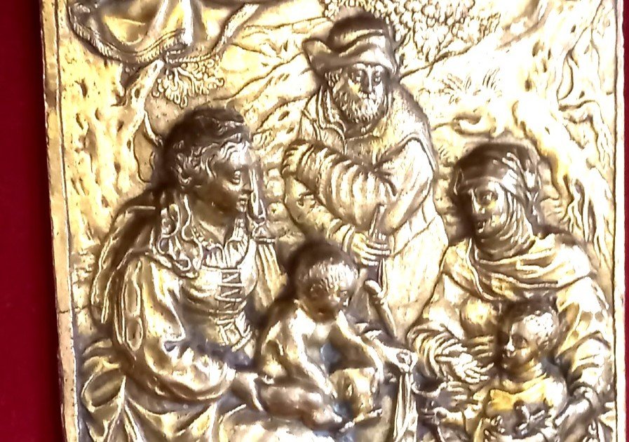 La Sainte Famille,  Plaquette En Bronze-photo-4