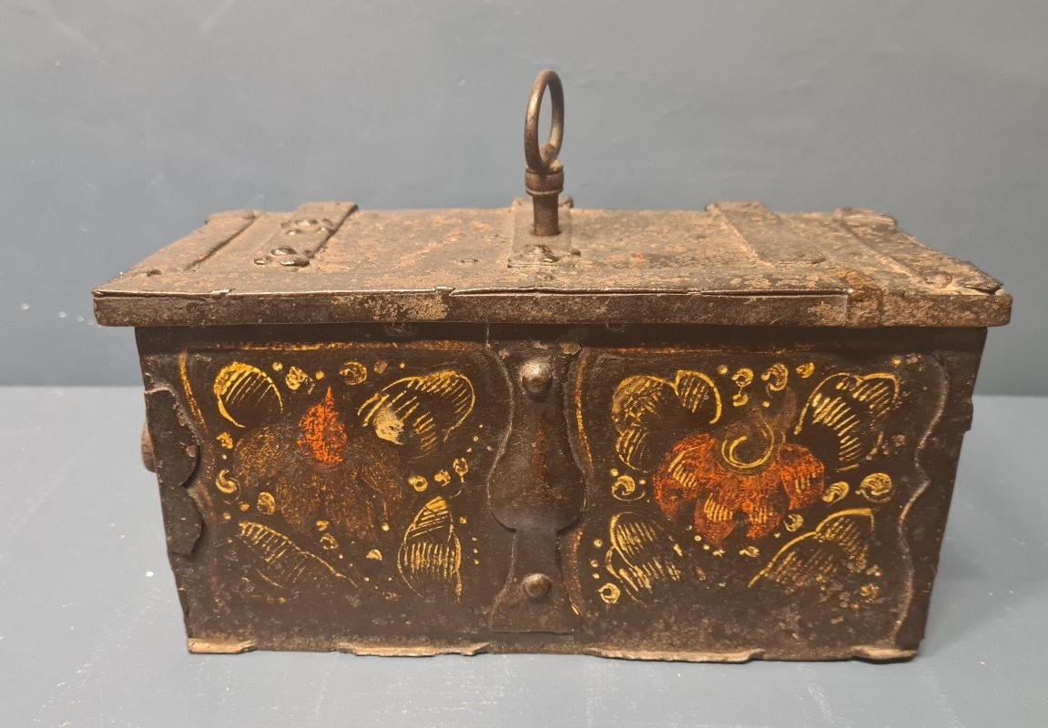 Coffret En Fer Peint De Nuremberg 