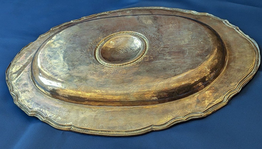  French Silver Plated Copper Ewer Basin From The Early 18th Century Or 17th Century-photo-4