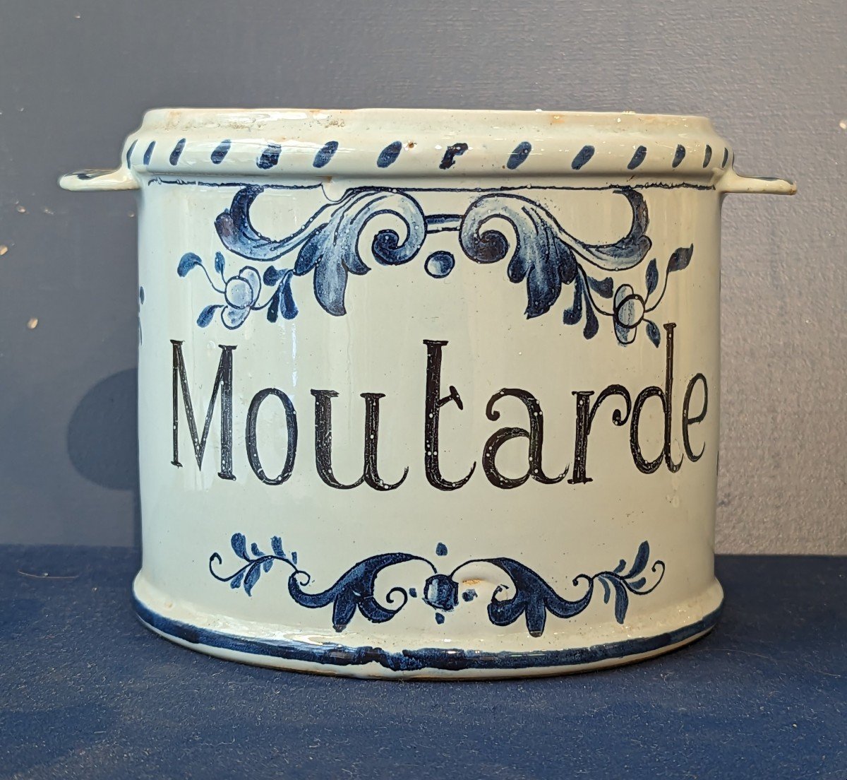 Mustard Pot In Nevers Earthenware From The Mid-18th Century
