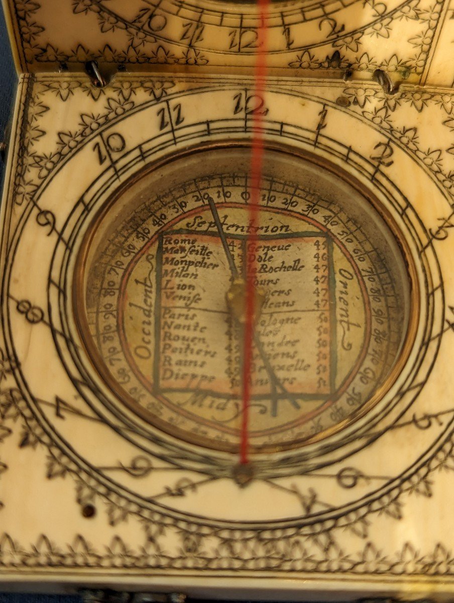 Cadran Solaire En Ivoire De Dieppe-photo-2