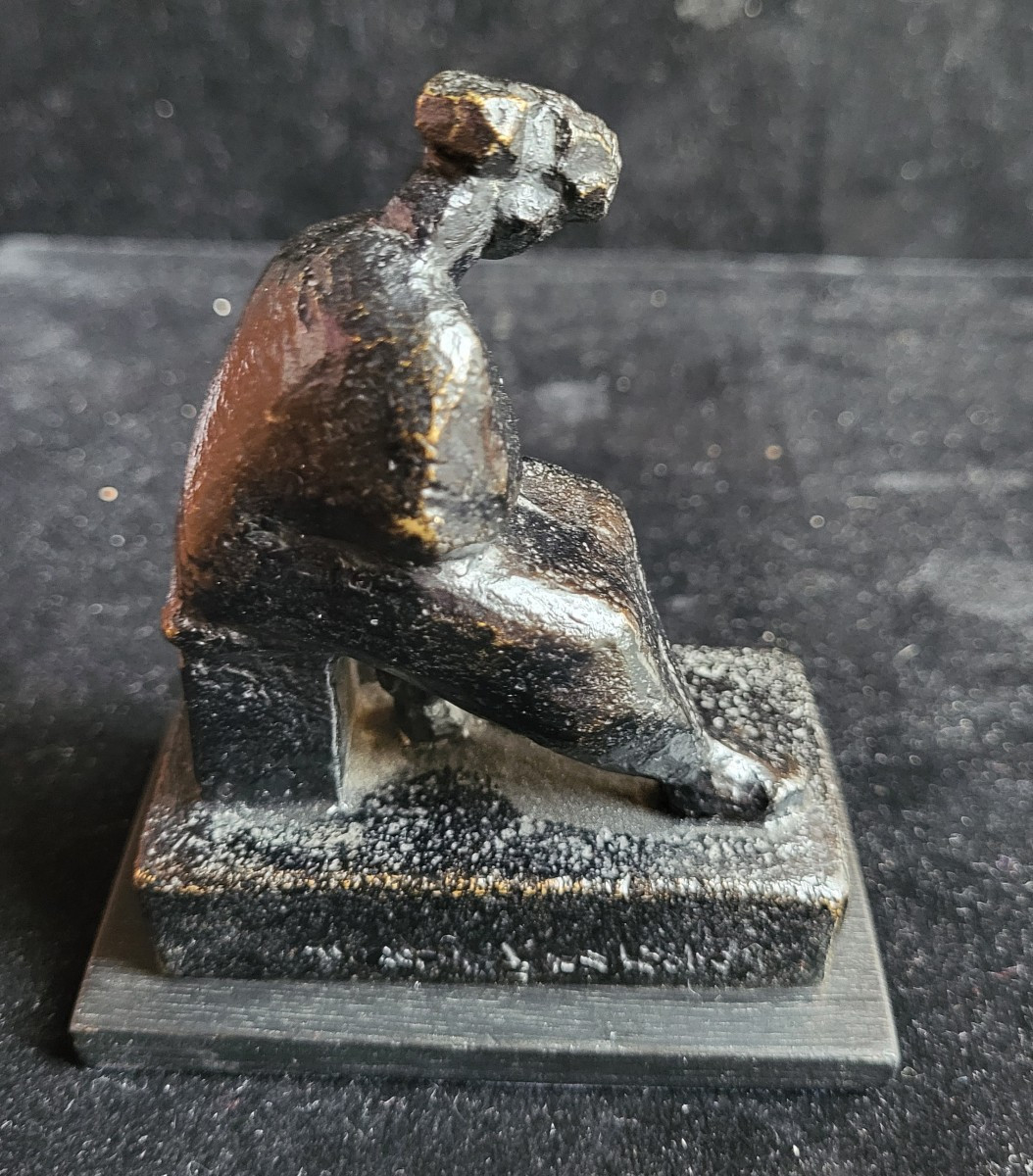Statuette Of A Seated Woman With A Child In Her Arms By Liss Eriksson, Cast By Claude Valsuani-photo-4