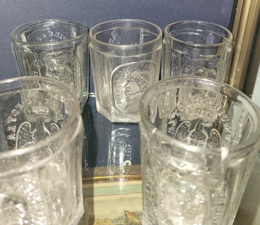 5 Propaganda Glasses For Napoleon III, For Sale  Separately. -photo-6