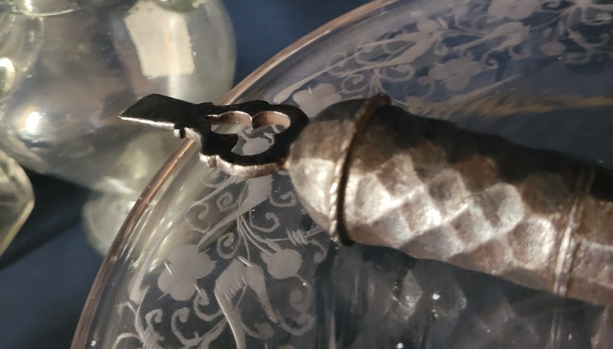 Clé d'arquebuse avec Poire à  Poudre-photo-5