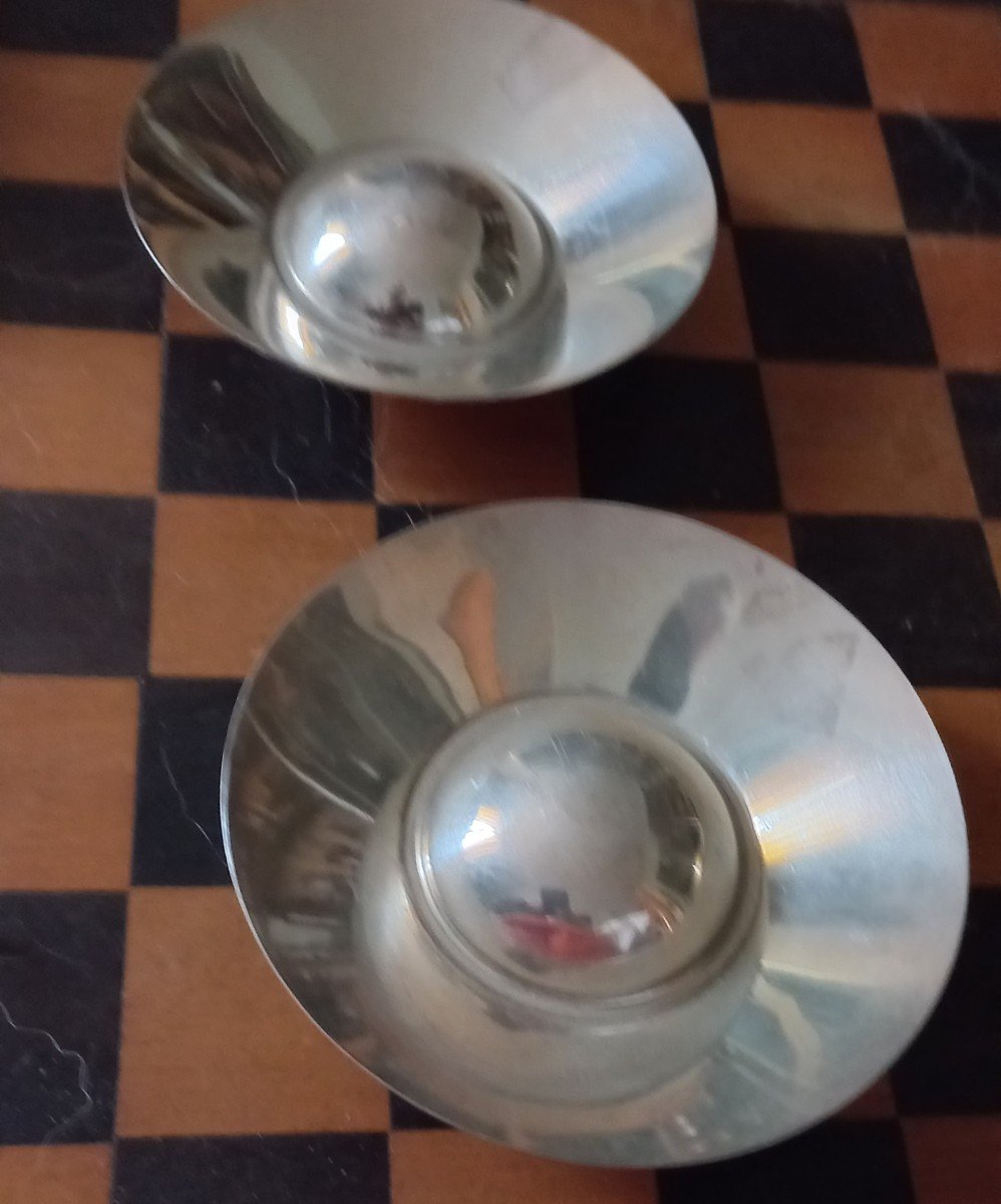 2 Identical Bordeaux Silver Wine Tasters -photo-3