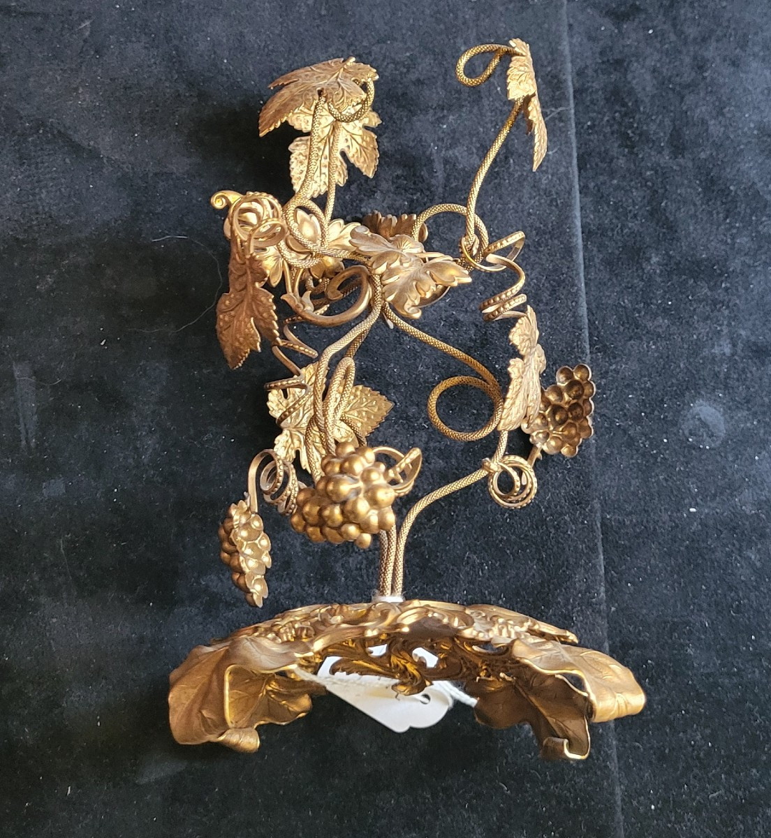 Socle ou Support En Métal Doré -photo-2