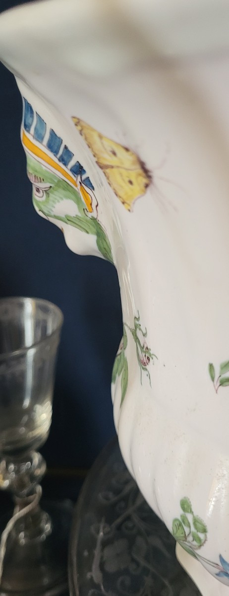 Louis XV Period Earthenware Cooler With Monochrome Manganese Decoration From The South Of France-photo-3