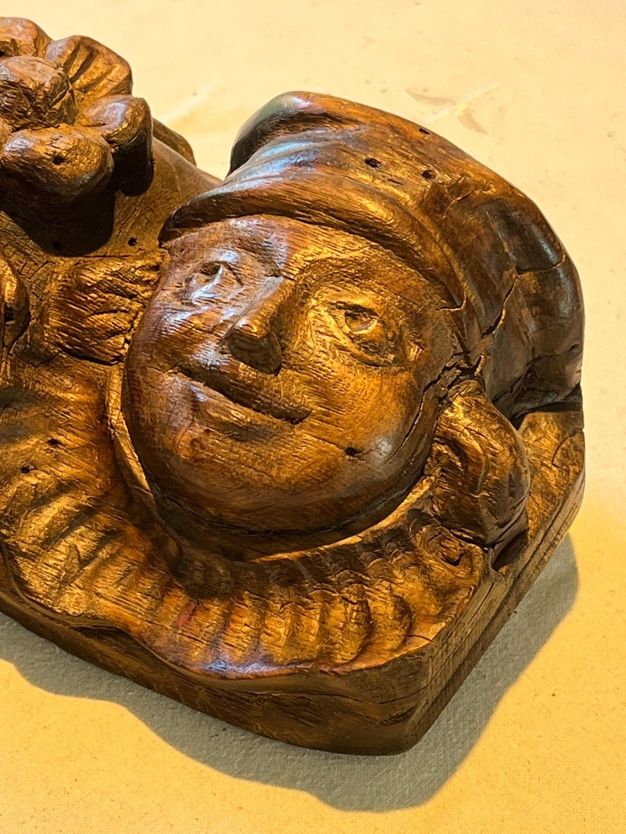 Verrou de fût en bois sculpté -photo-6