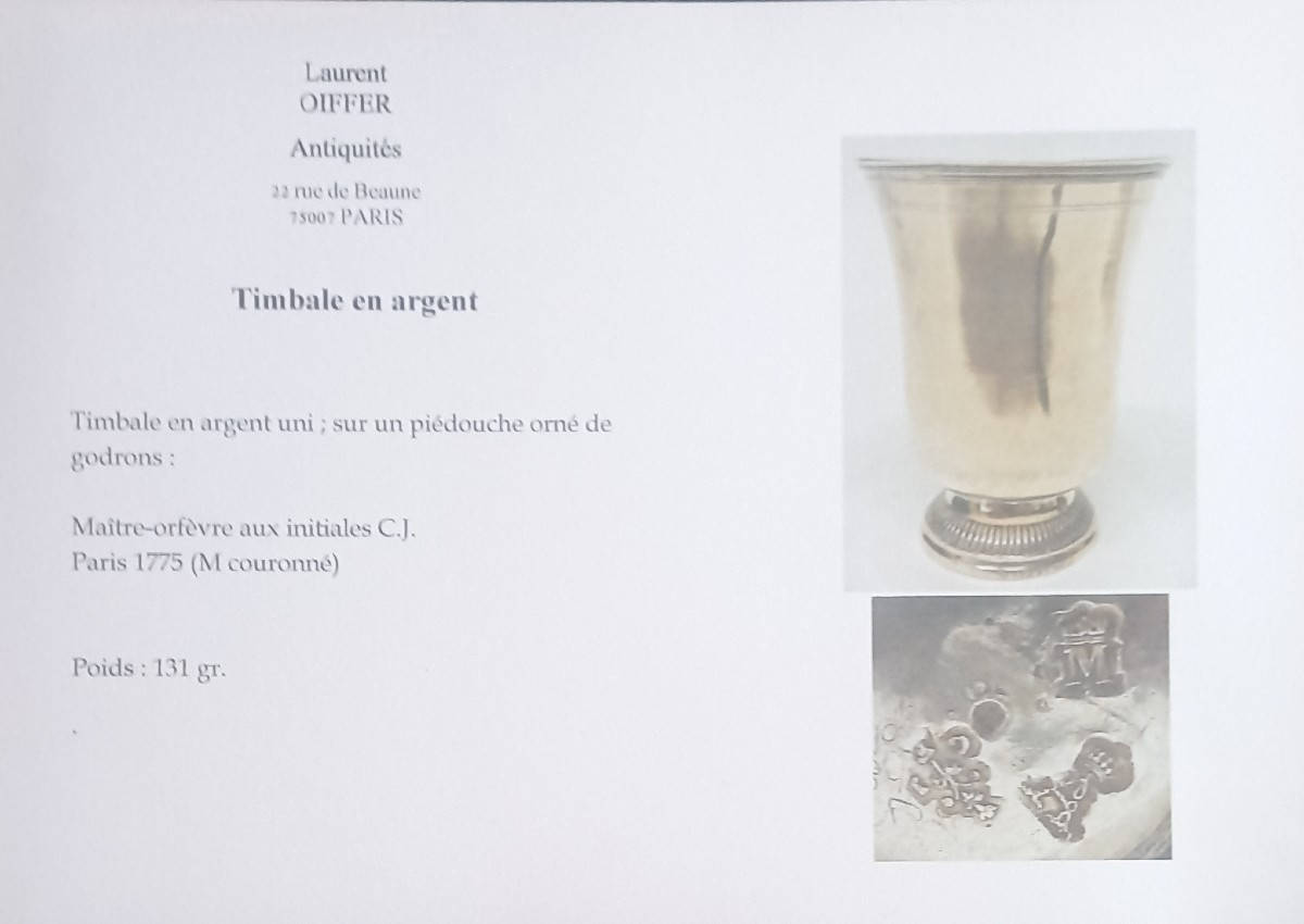 Une autre timbale en argent parisienne d'époque Louis XV -photo-1