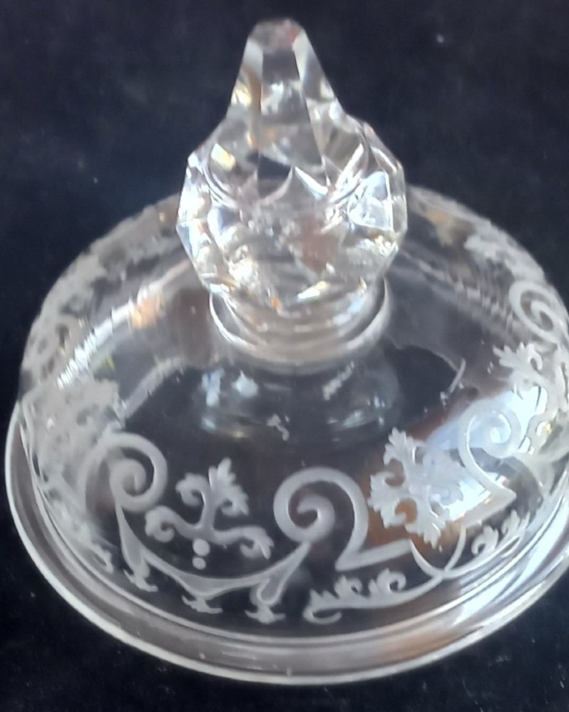 Couvercle de verre en verre de Bohême 