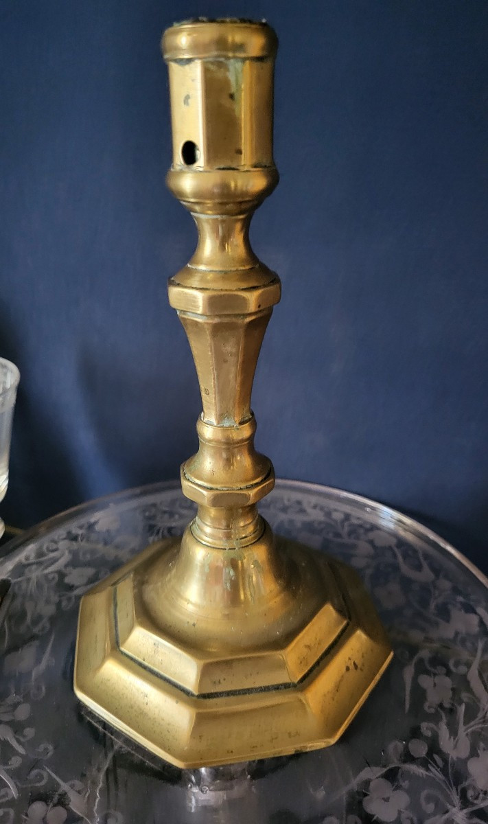 Louis XIV Period Bronze Candlestick-photo-1