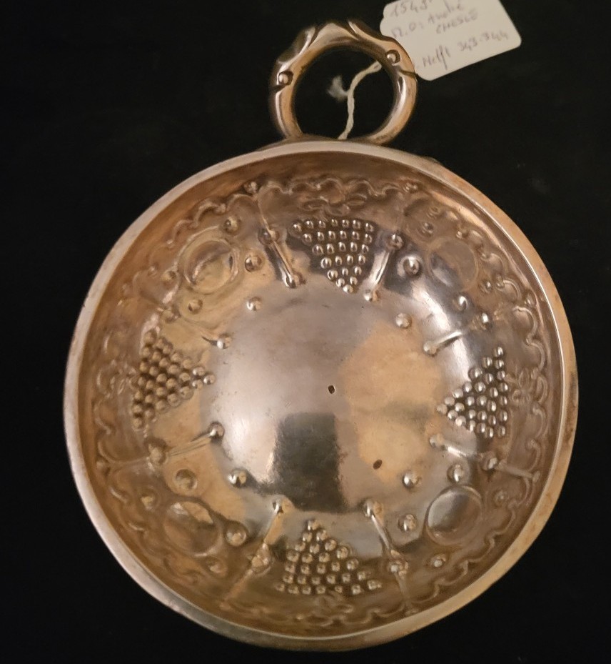 Large Silver Tastevin, Clermont-ferrand 18th Century