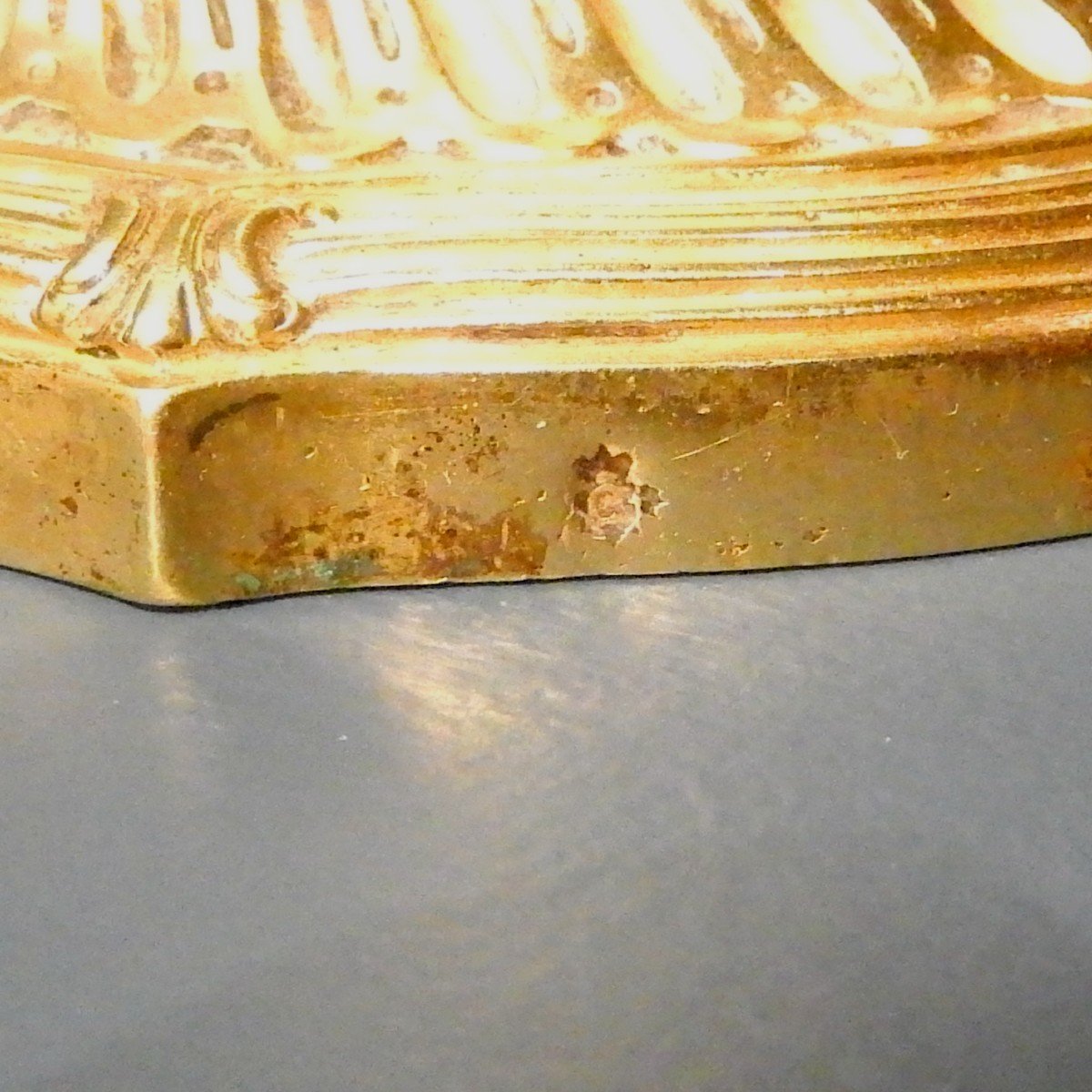 Gilt Bronze Candlesticks -hallmark Crowned C -photo-6