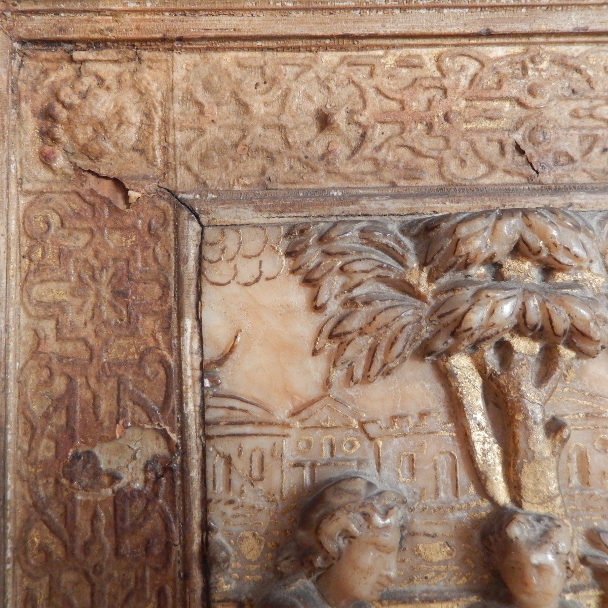 Les premiers pas de Jésus : Relief d'Albâtre - Malines - Flandres-photo-1