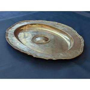 Presentation Dish In Argenté Copper, From The Early 18th Century