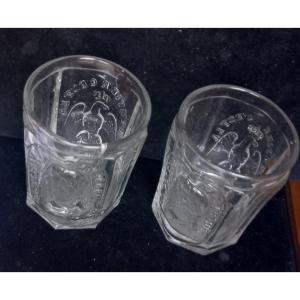 5 Verres De Propagande Pour Napoléon  III, Vendus séparément 