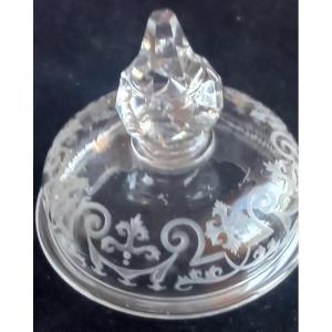 Couvercle de verre en verre de Bohême 