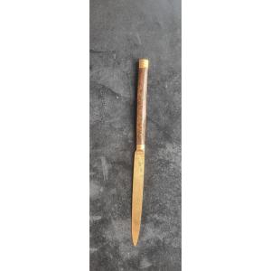 Couteau droit à lame en or