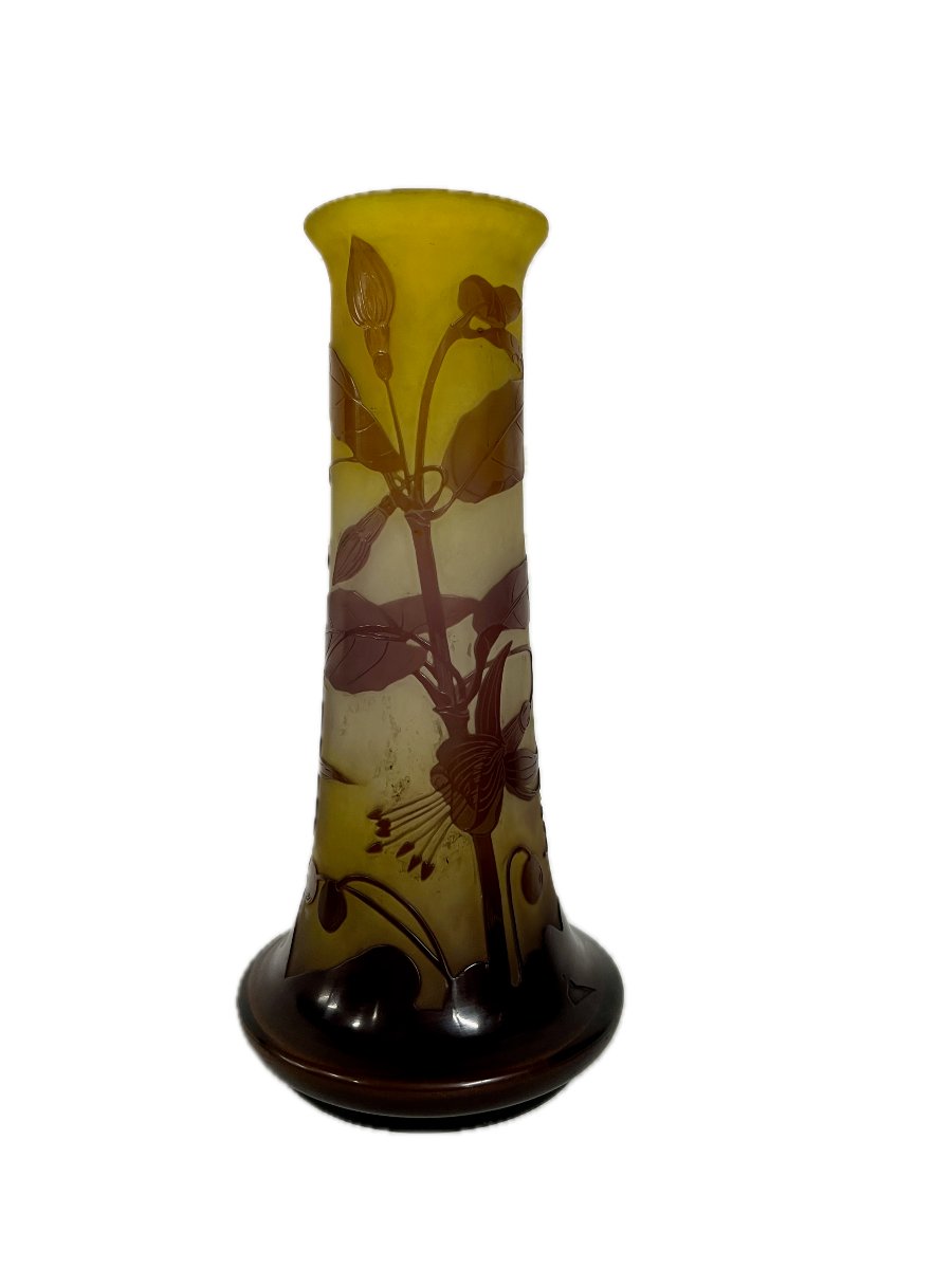 Vase Gallé - Décor floral -  24 cm-photo-1