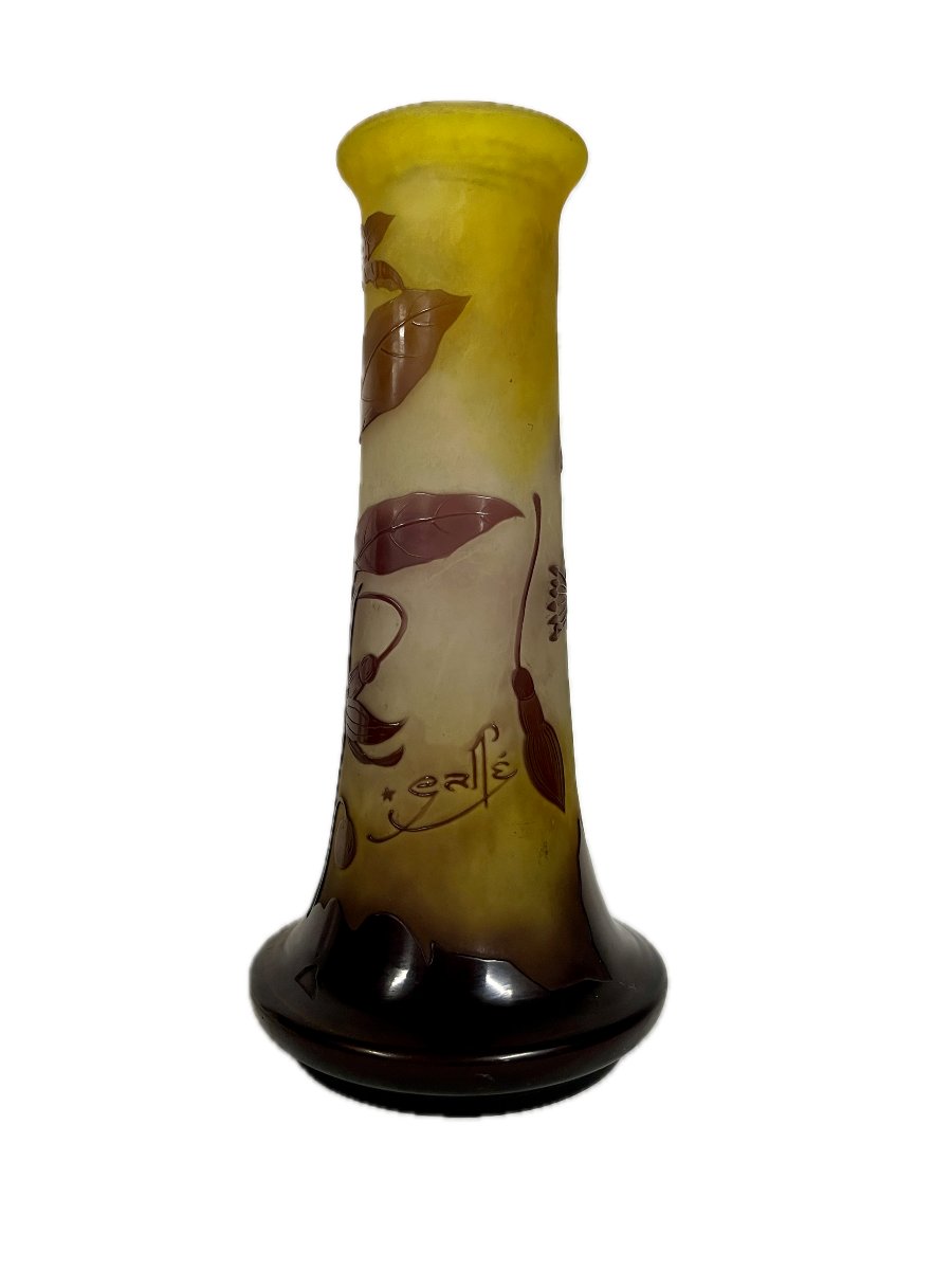 Vase Gallé - Décor floral -  24 cm-photo-4