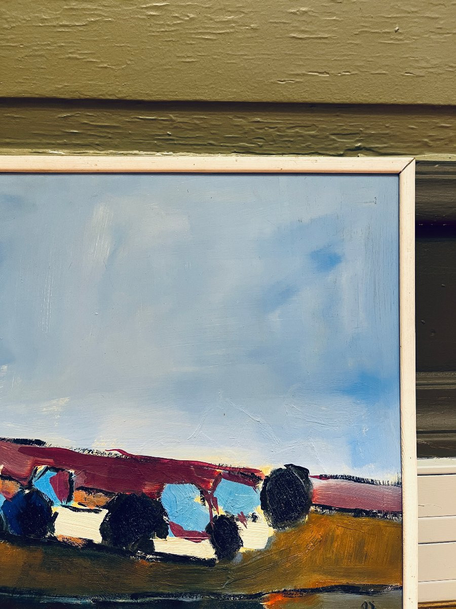 Gérard Grussot. Huile Paysage 1987-photo-3