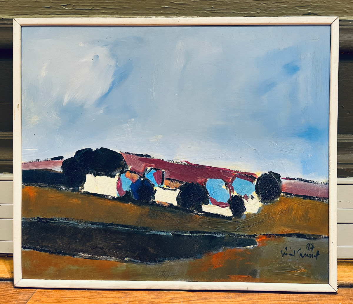 Gérard Grussot. Huile Paysage 1987