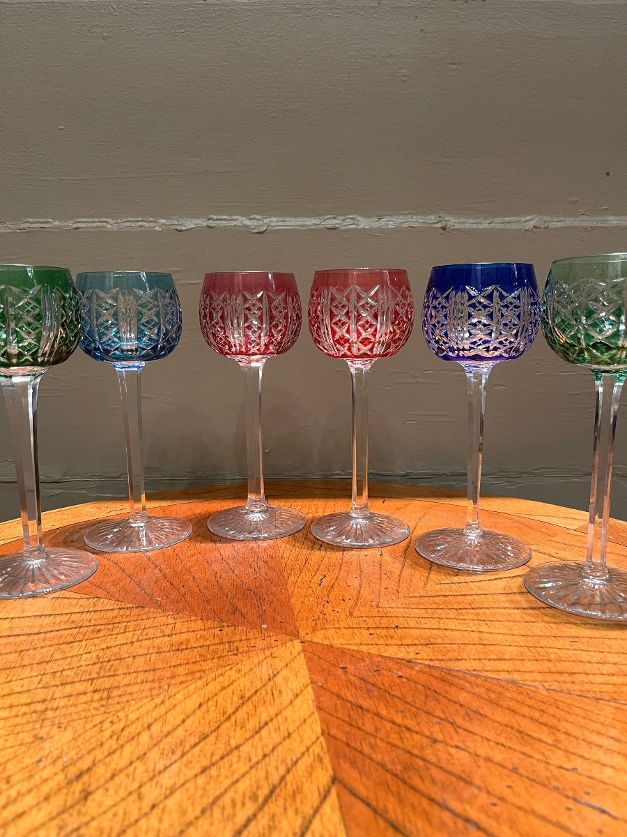 8 verres à vin blanc Saint Louis en cristal modèle Riesling-photo-3