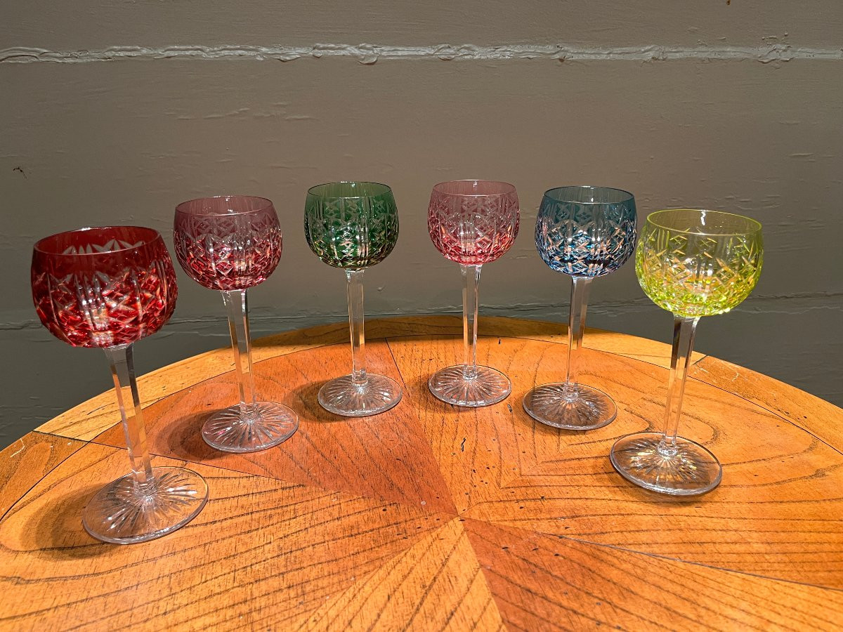 6 verres à vin rouge Saint Louis en cristal modèle Riesling-photo-1